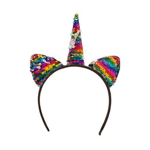 Einhorn-Haarband Pailletten Pride Regenbogen
