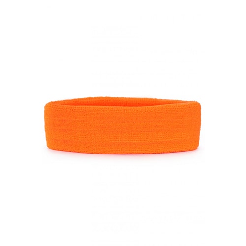 Schweißband Stirnband Baumwolle Fluor Orange