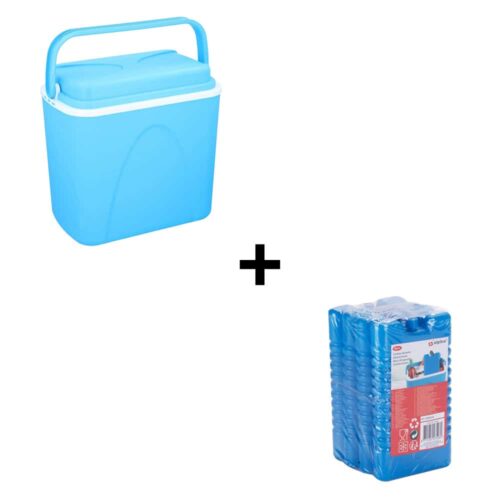 Kühlbox 24 Liter Blau + 4 Kühlakkus