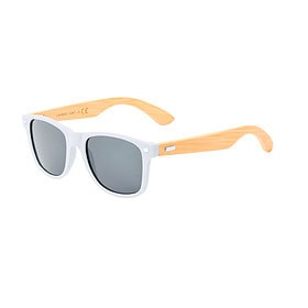 Bambus Sonnenbrille Weiß