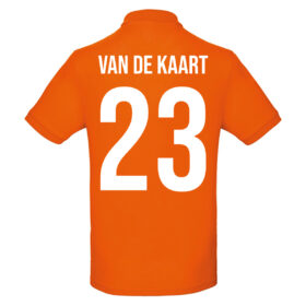 Unisex orange Polo - Von der Karte