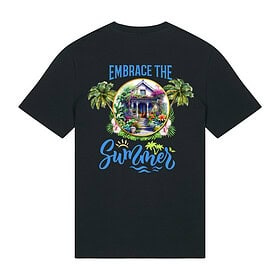Ravelife T-Shirt Genieß den Sommer - Schwarz