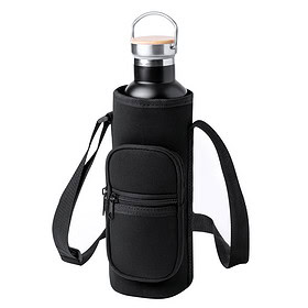 Flaschenhalter 1,5 Liter Softshell mit Schulterriemen schwarz