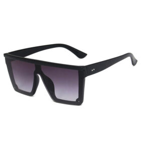 Quadratische Sonnenbrille mit semi randlosem Gestell - Graue Gläser