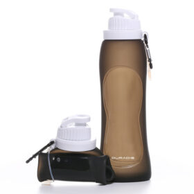 Faltbare Wasserflasche 500 ml Schwarz