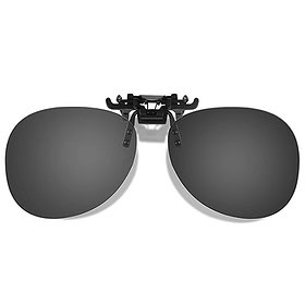 Clip-on Piloten Sonnenbrille mit polarisierten Gläsern - Schwarz
