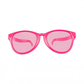 Rosa XXL Partybrille mit transparenten Gläsern