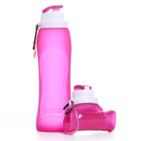 Faltbare Wasserflasche 500 ml rosa