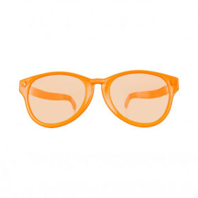 Orange XXL Partybrille mit transparenten Gläsern