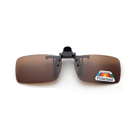 Clip-on Sonnenbrille mit polarisierten Gläsern - Braun