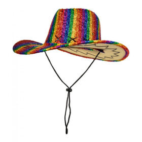 Cowboyhut Glitzer Pride Regenbogen