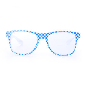 Oktoberfest-Brille mit klaren Gläsern blau/weiß
