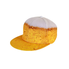 Snapback Bierkappe verstellbar weiß/gelb Einheitsgröße