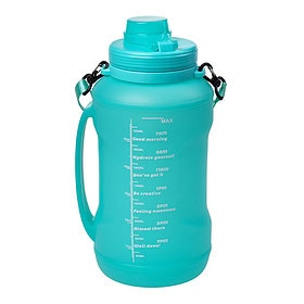 Duradis - Extra große Silikon-Wasserflasche 2000 ml - Türkis