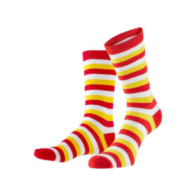 Socken Oeteldonk rot/weiß/gelb - Größe 36-41