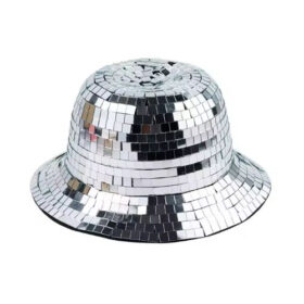 Discokugel-Bucket Hat Silber