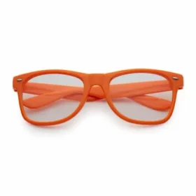 Nerdbrille mit klaren Gläsern | orange