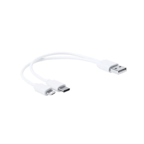 Ladegerät USB - iPhone-Kabel - Lightning-USB-Kabel - USB-C - Android - Apple - 2-in-1 - Universal - weiß
