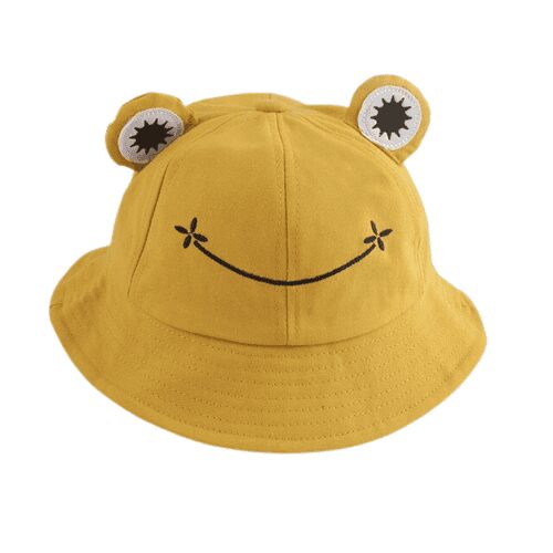 Frosch-Anglerhut 56-58 cm Baumwolle gelb