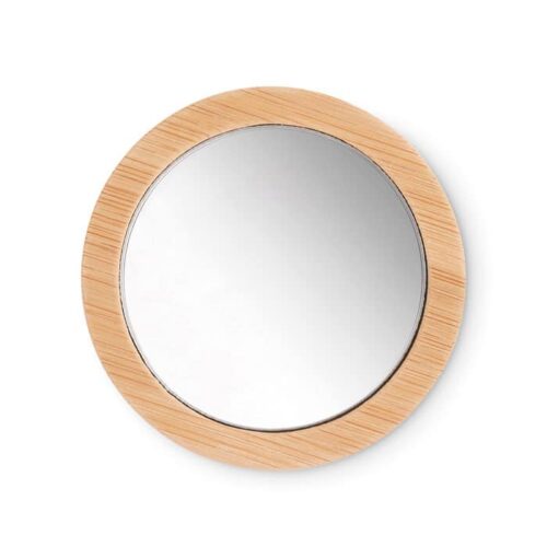 Make-up-Spiegel Bambus mit Aufbewahrungsbeutel