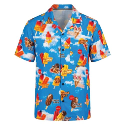 Hawaii-Bluse mit Eiscremes