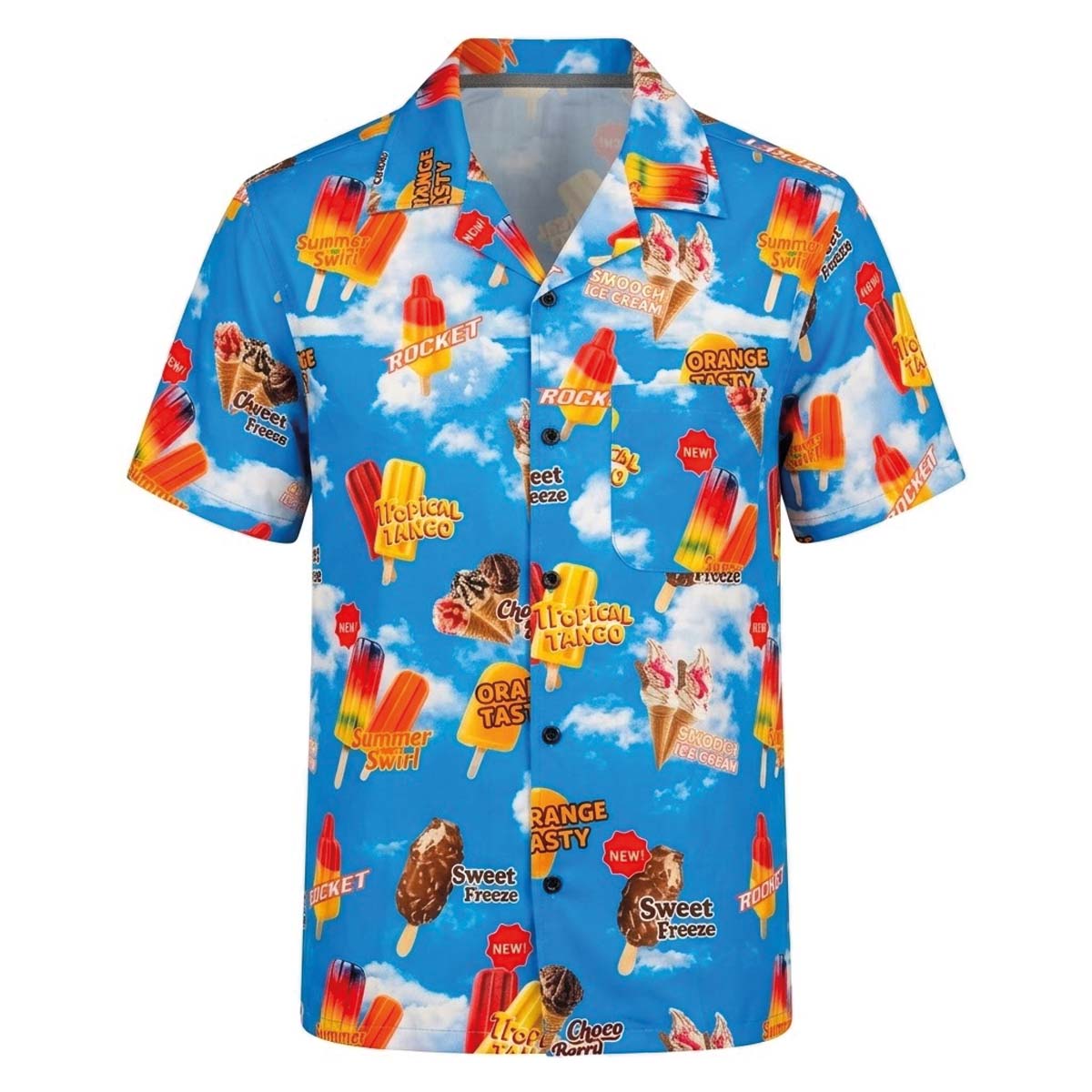 Hawaii-Bluse mit Eiscremes