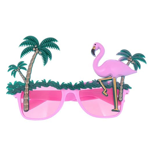 Partybrille Palmbaum mit Flamingo – Bild 2