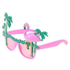 Partybrille Palmbaum mit Flamingo