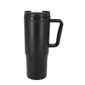 Thermosflasche recyceltes PP 800 ml - Schwarz