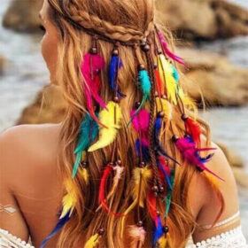 Regenbogen Feder Haarband