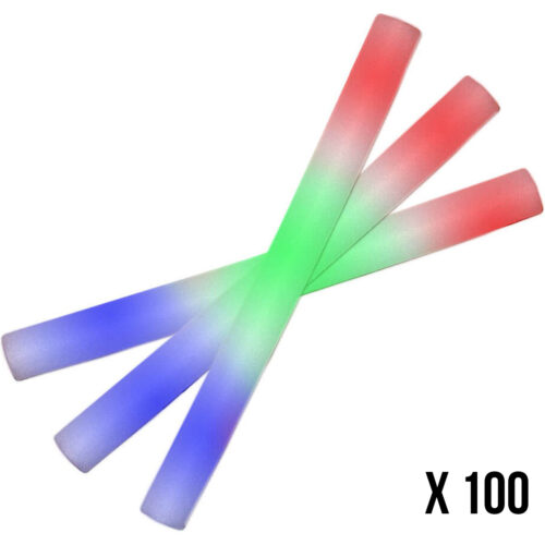 LED-Schaumstoffstäbe Mehrfarbig - 100 Stück