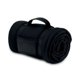 Fleece-Decke mit Griff 150 x 120 cm schwarz