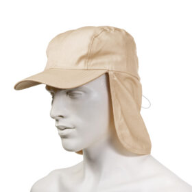 Schirmmütze mit Nackenschutz Baumwolle Beige