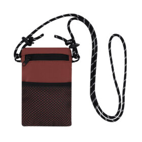 Handytasche mit Mesh-Vortasche - Bordeauxrot