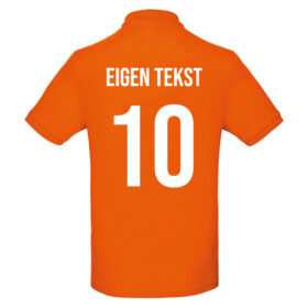 Unisex orange Polo - Eigenen Namen und Rückennummer