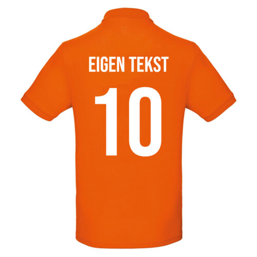 Unisex orange Polo - Eigenen Namen und Rückennummer