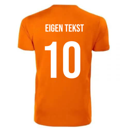 Unisex orangenes T-Shirt | Eigener Name und Rückennummer