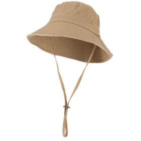 Sarlini Bucket Hat mit verstellbarem Kordelzug braun
