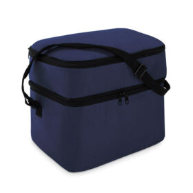 2-Fach Kühltasche mit Schultergurt Polyester Blau