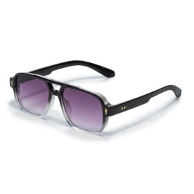 Piloten Sonnenbrille Classic Schwarz/Transparent - Mit lila Gläsern