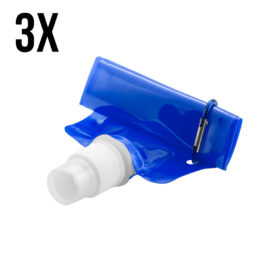 Wasserbeutel mit Karabinerhaken - Blau - 3 Stück