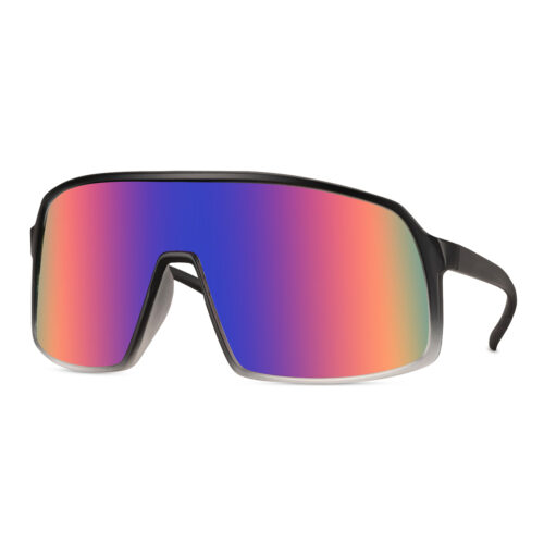 Sport-Sonnenbrille schwarz/klar – Gläser in Multicolor