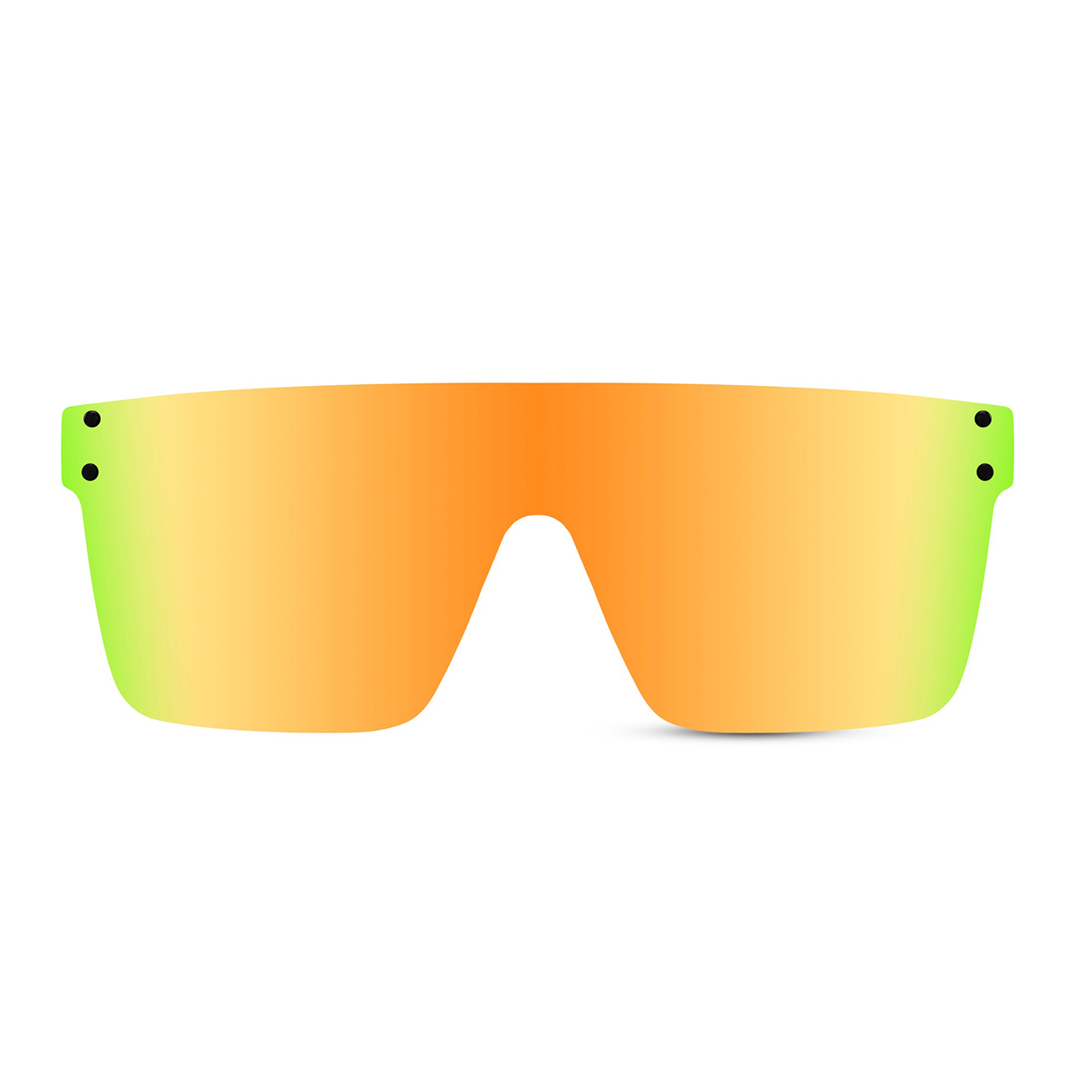 Quadratische Sonnenbrille mit randlosem Gestell – orangefarbene Gläser – Bild 2