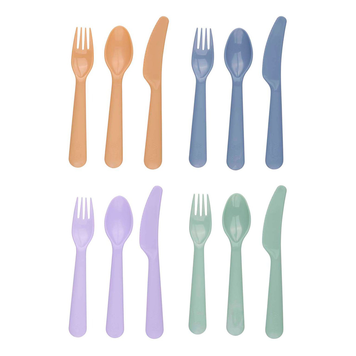 12-teiliges Camping-Besteckset, bunt – Bild 2