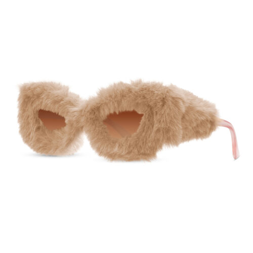 Plüsch-Sonnenbrille klassisches Modell - Braun