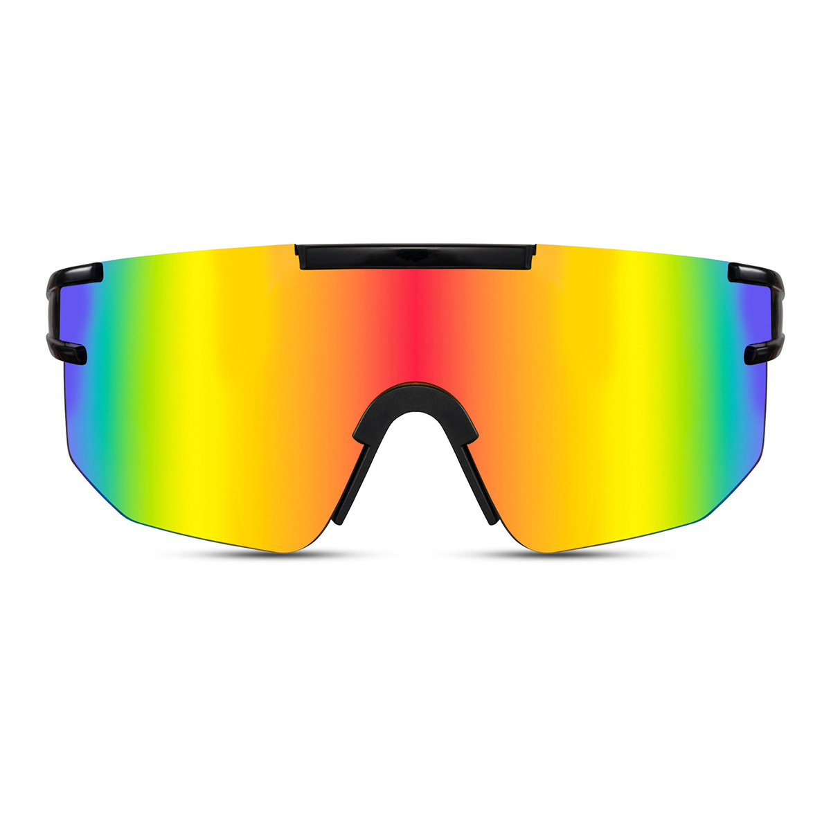 Sport-Sonnenbrille Schwarz/Grau – Multicolor-Glas – Bild 2