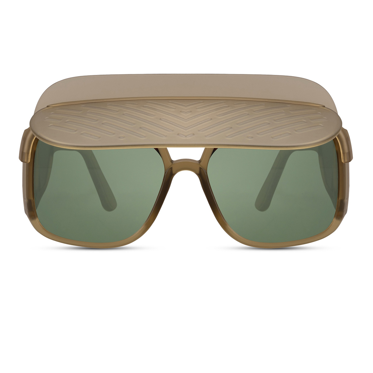 Sonnenbrille mit grünem Sonnenschild – Bild 2