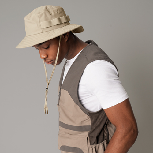 Beechfield Nylon Safarihut mit UPF50+ Schutz – Beige – Größe S/M – Bild 3