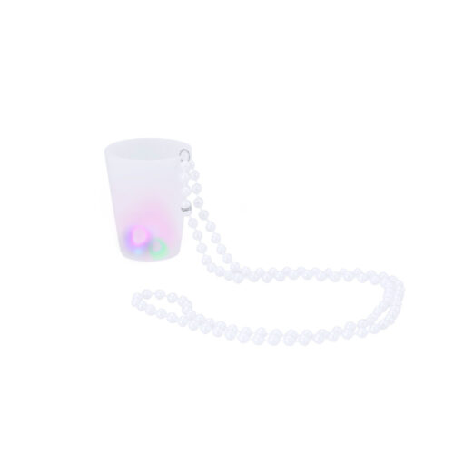 Shotglas mit LED-Beleuchtung und Perlenkordel- 50 ml - PS
