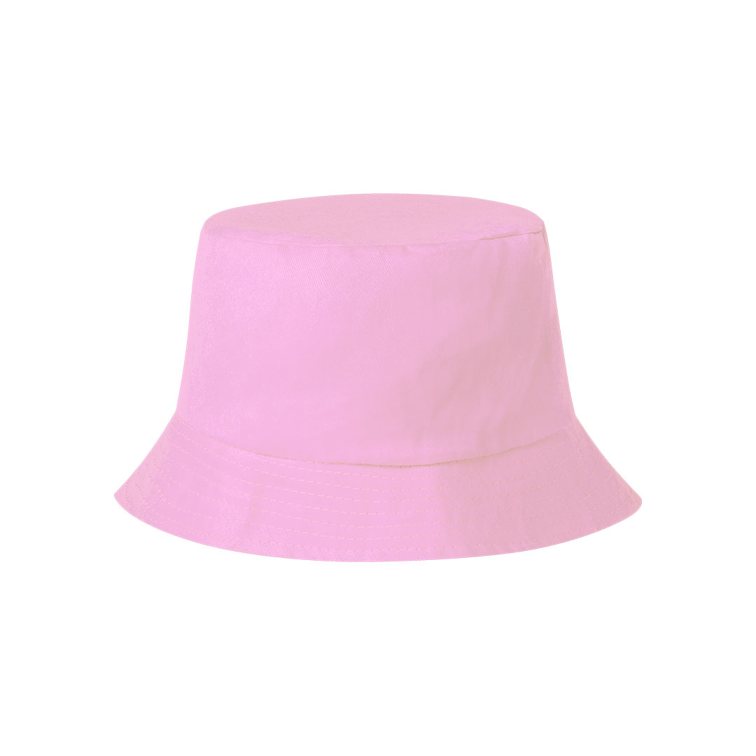 Bucket hat katoen roze